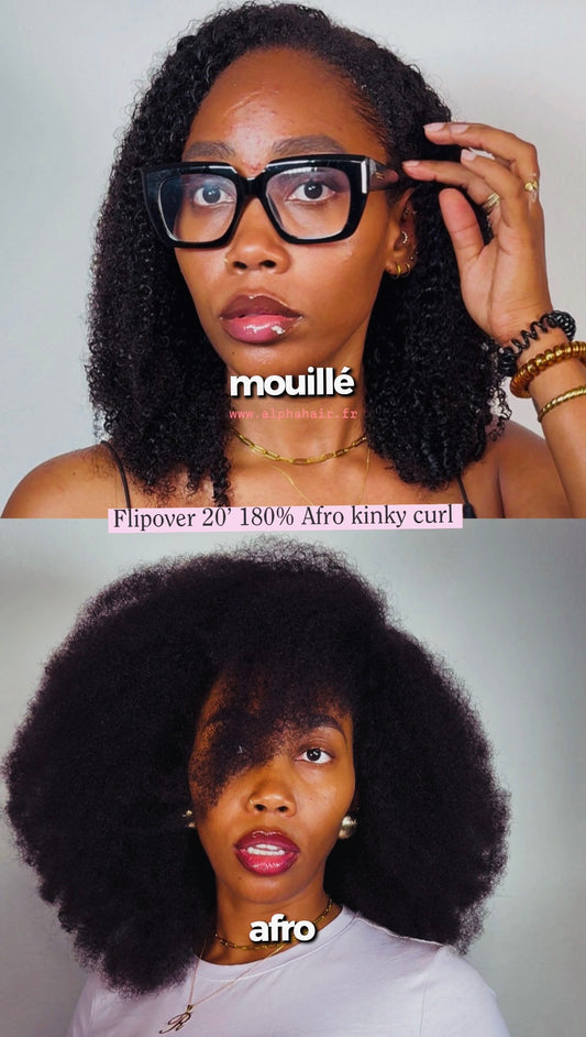 FLIPOVER - DEMIE TÊTE - 20' 180% AFRO KINKY CURL